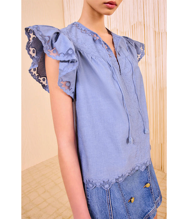 Effie Top - Chambray