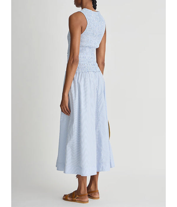 Siempre Tank Maxi - Blue and White Stripes