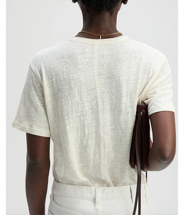 The Linen Perfect Tee - Cream