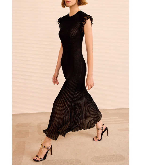 Noelle Midi Dress - Noir