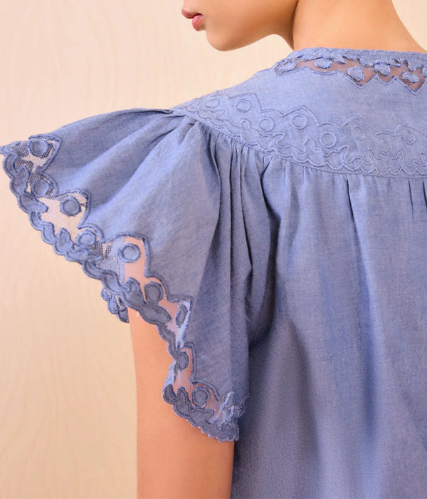 Effie Top - Chambray