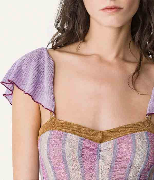 “Les Folies” Chic Inlay Dress - Bronze
