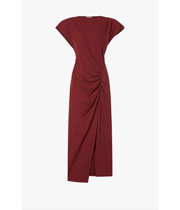 Nadela Dress - Dark Burgundy