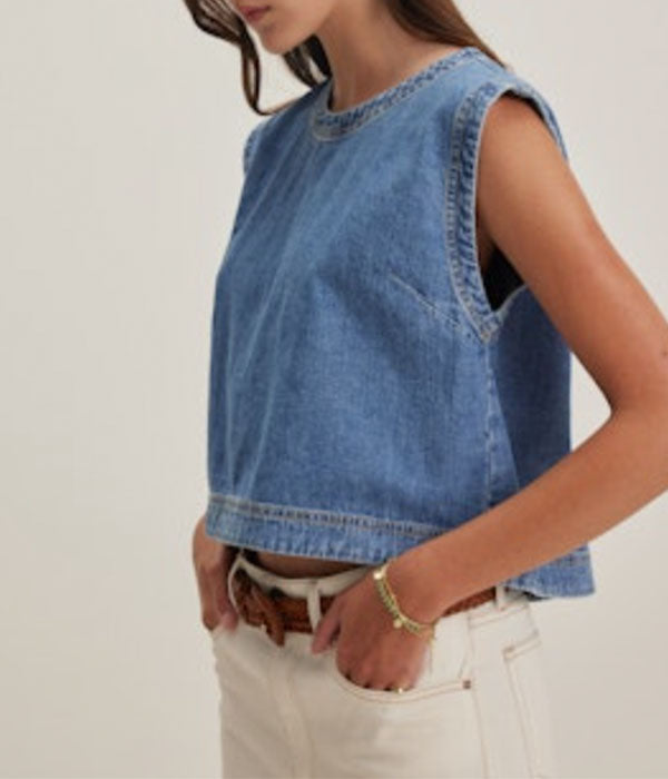 Loren Denim Top - Indigo