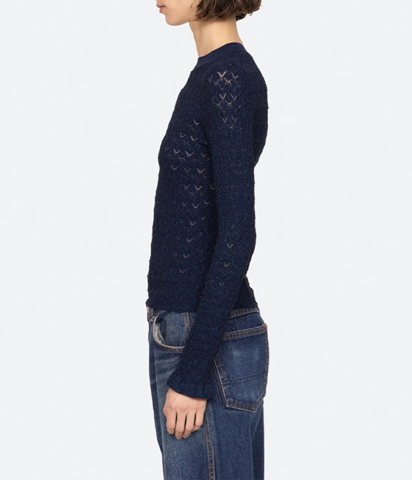 Ruby Long Sleeve Top - Navy