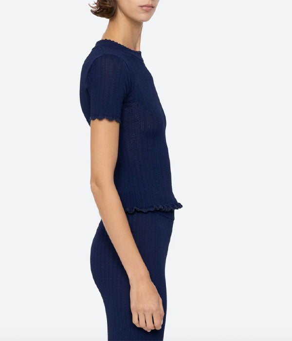 Abbie Knit Top - Navy