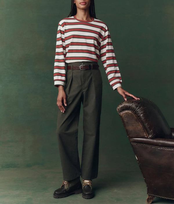 The Campus Crew - Cream Brindle Stripe