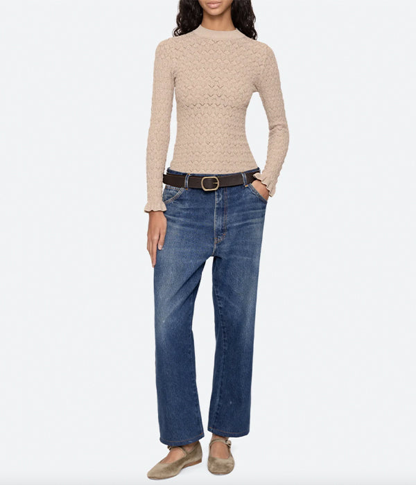 Ruby Long Sleeve Top - Champagne
