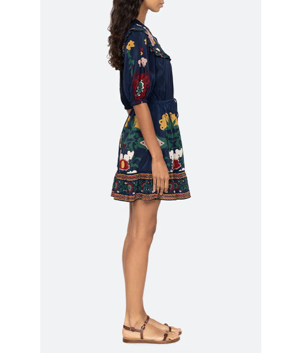 Cassia S/S Dress - Navy