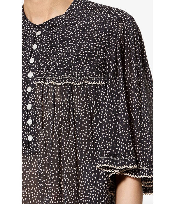 Douna Top - Black/Ecru