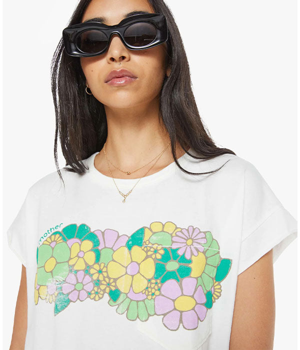The Keep On Rolling Pocket Tee - Flower Patch