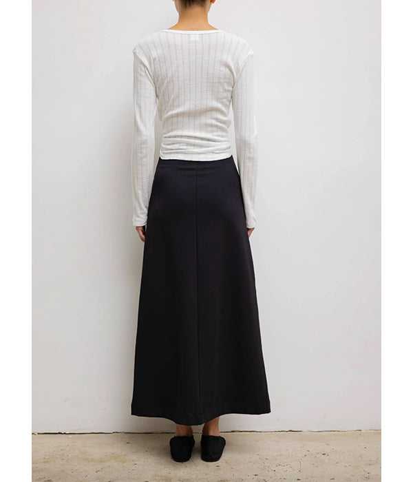 Pointelle Slim Fit Long Sleeve Tee - White