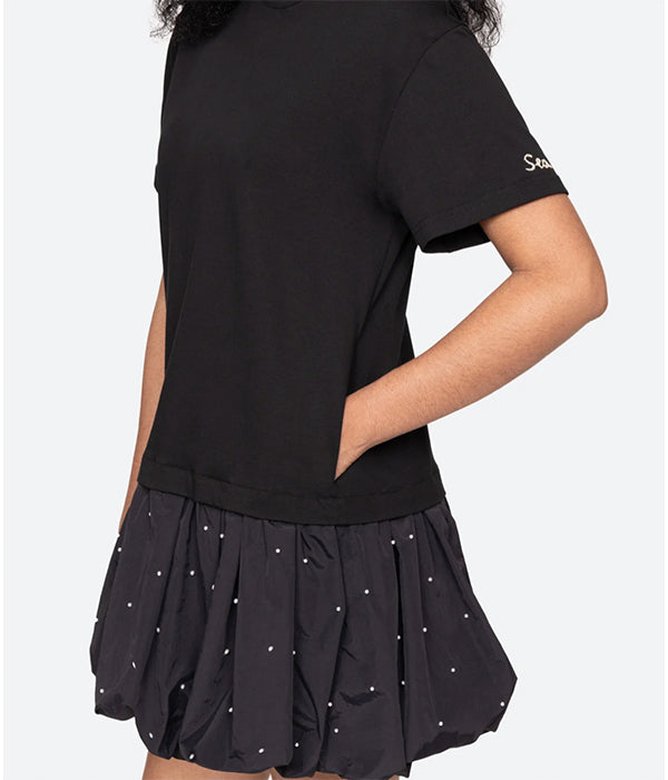 Alberta Combo Dress - Black