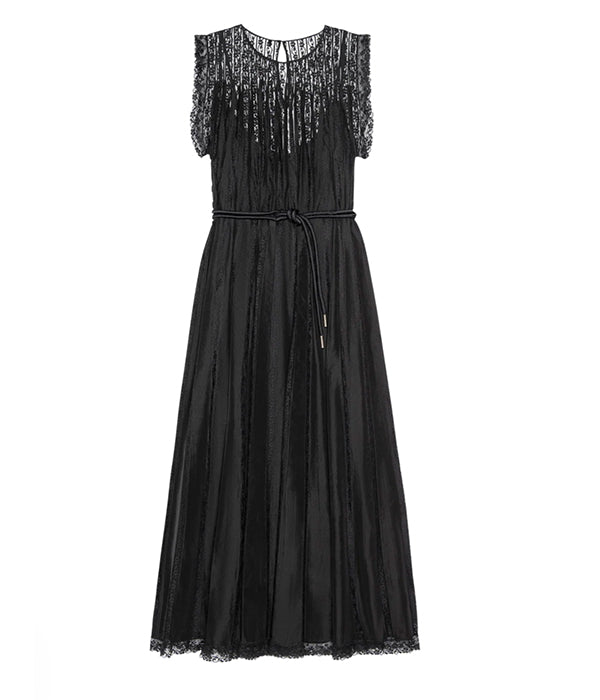 The Keepsake Lace Column Dress - Black