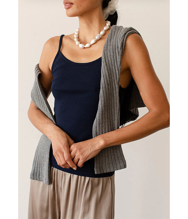 The Spagetti Rib Tank - Navy