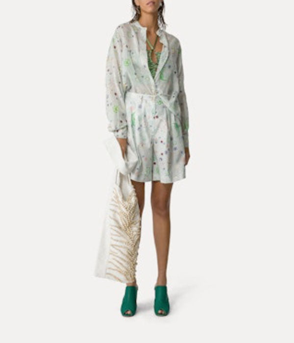 Love Alchemy Oversized Silk and Cotton Voile Shirt - Paradise