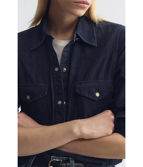 Travis Corduroy Shirt - Dusk Navy