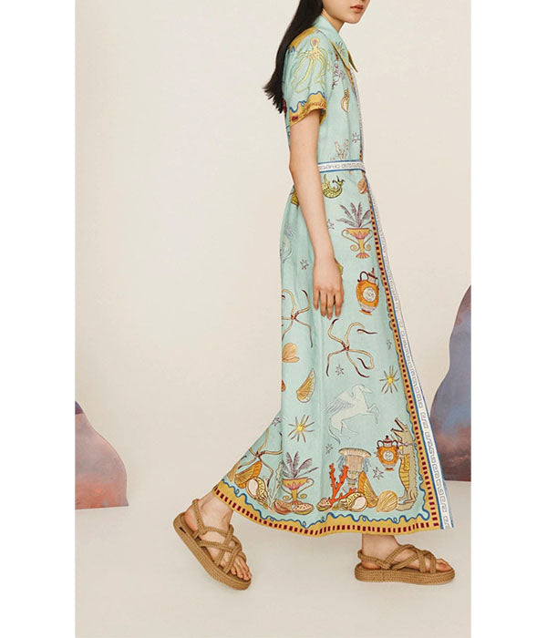 Surrealist Summer Shirt Dress