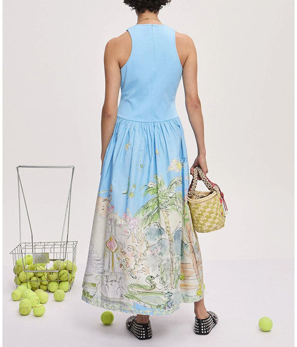 Anouk Tank Midi Dress - Blue