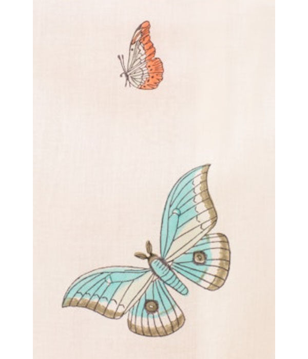 Kaia Dress - White Butterfly Garden