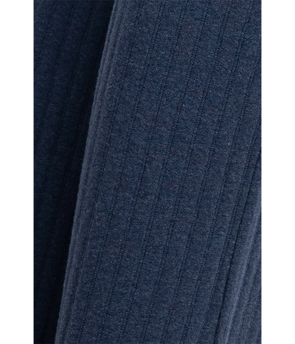 Pointelle Mid Sleeve Slim Fit Tee - Midnight Melange