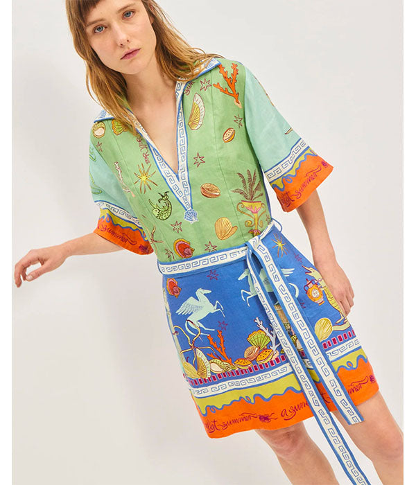 Surrealist Summer V Mini Dress