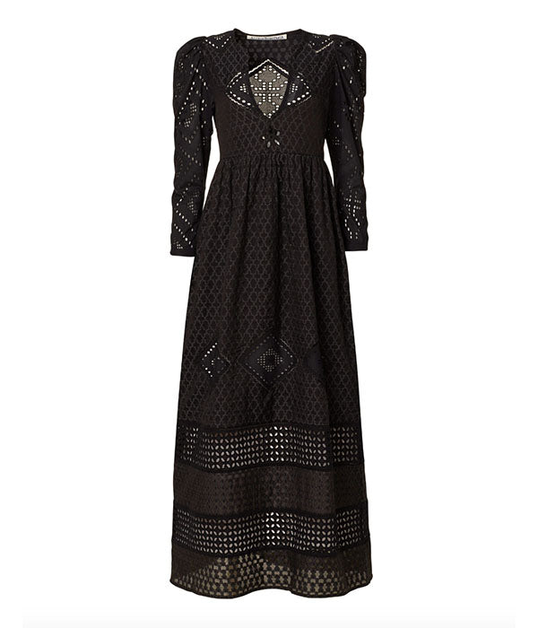 Winifred Eyelet Dress - Black