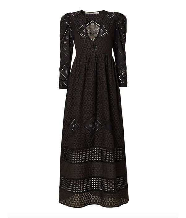 Winifred Eyelet Dress - Black