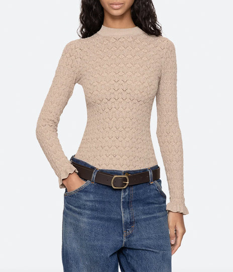 Ruby Long Sleeve Top - Champagne