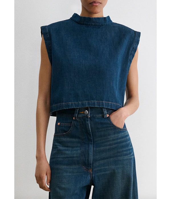 Bacchus Top - Denim Indigo