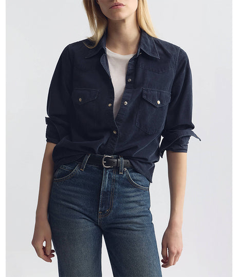 Travis Corduroy Shirt - Dusk Navy