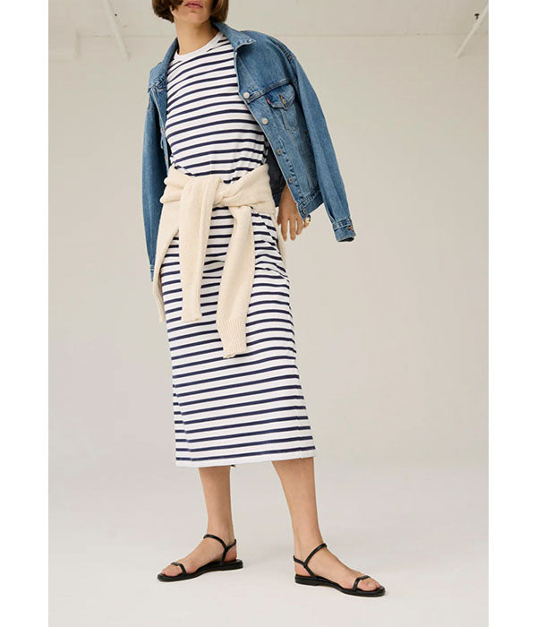 The Perfect Tee Dress - Navy Stripe