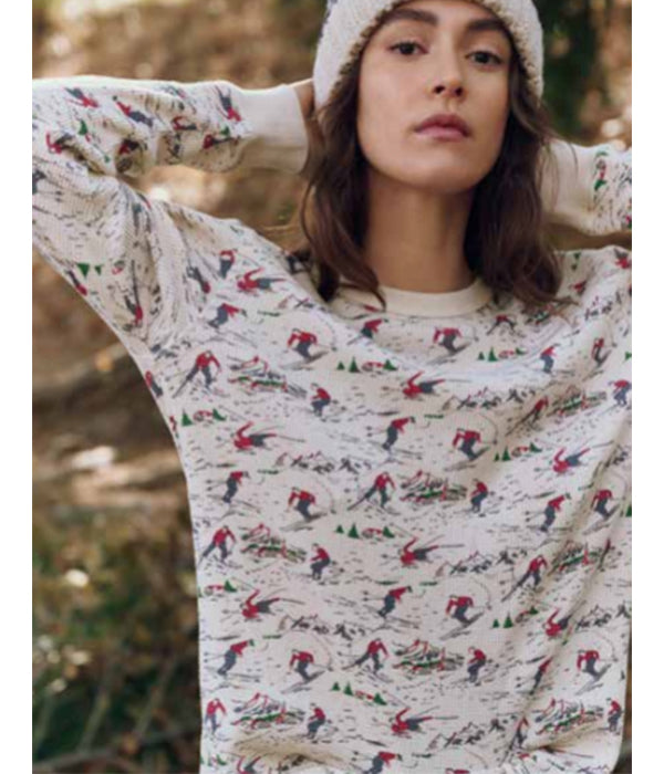 The Classic Crewneck Thermal - Slopeside Print