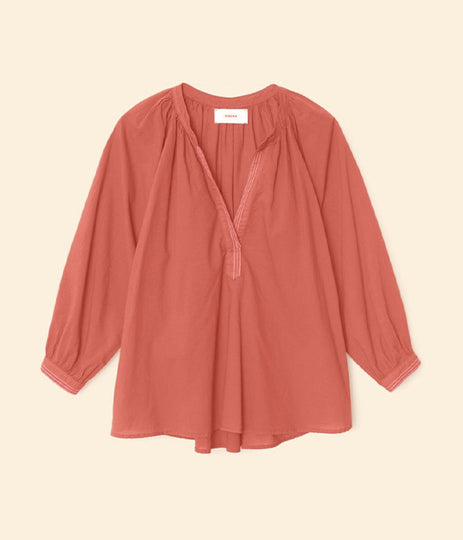 Hannah Top - Cinnabar Coral