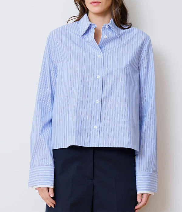 The Sherri Shirt - Blue Stripe