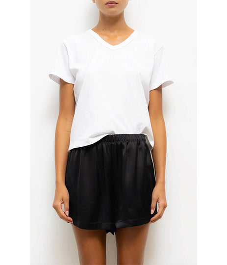Margo V Neck Tee - White
