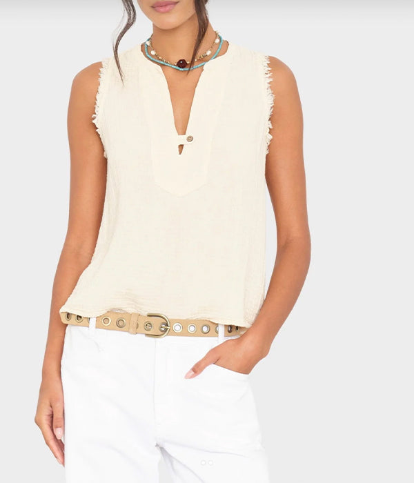 Portia Top - Oysterette