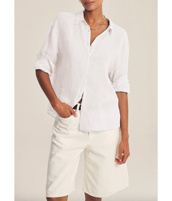 Brighton Linen Shirt - White