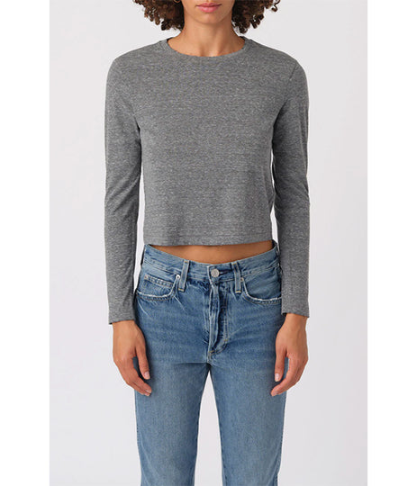Long Sleeve Babe Tee - Heather Grey