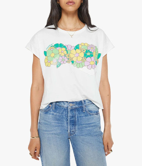 The Keep On Rolling Pocket Tee - Flower Patch