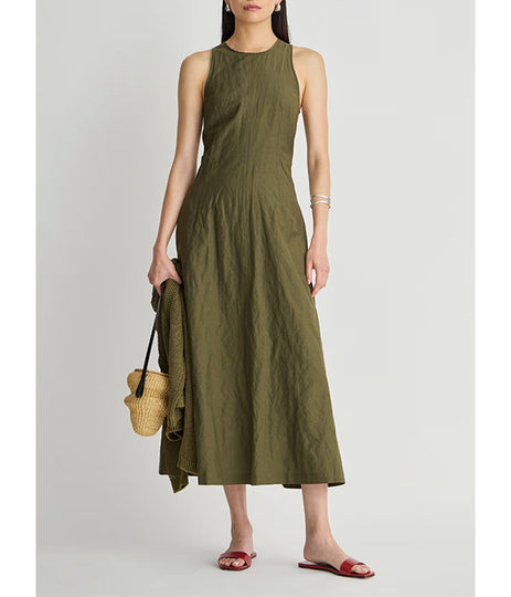 Sculpted Uma Sleeveless Maxi - Olive