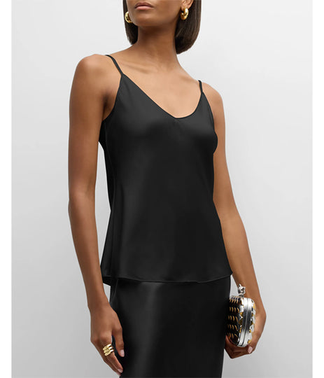 Gloria Silk Cami - Black