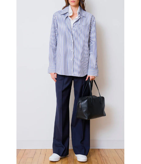 The Double Shirt - Navy Stripe