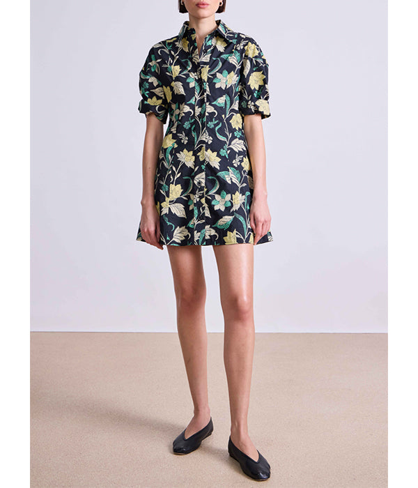 Luz Mini Dress - Essa Floral Citron