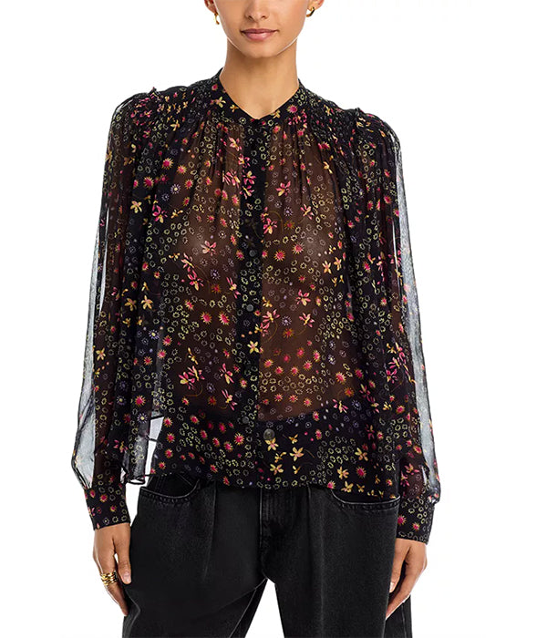 Florine Top - Black/Ecru