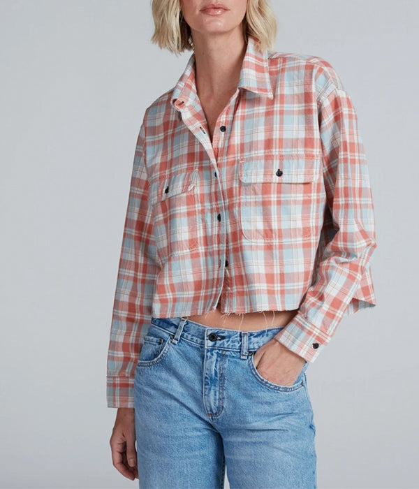 The Crosby Flannel - Orange Plaid