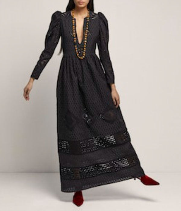 Winifred Eyelet Dress - Black