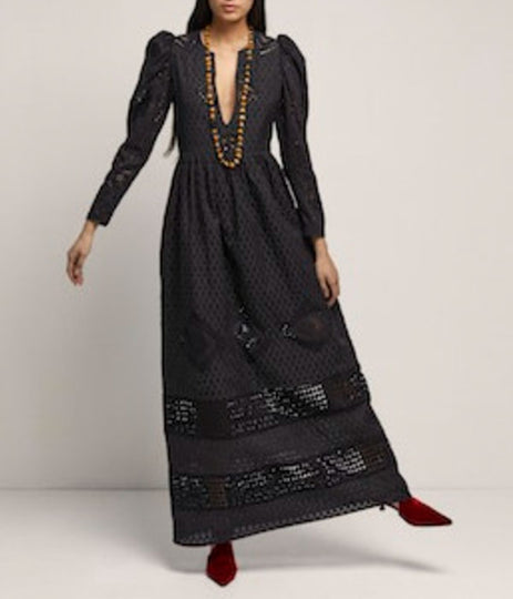 Winifred Eyelet Dress - Black
