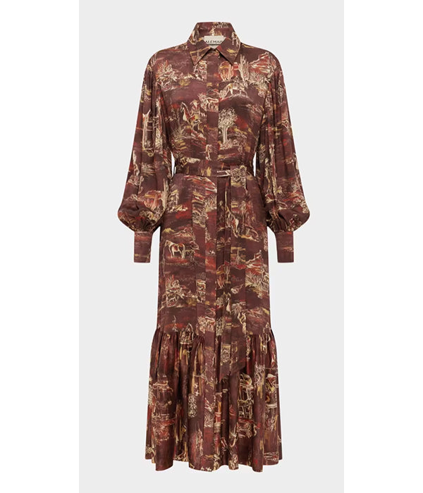 Ezra Silk Shirtdress - Multi
