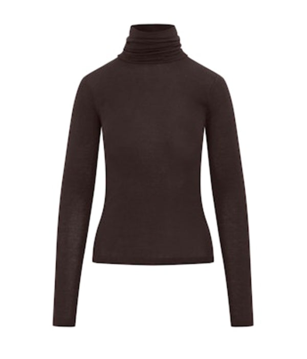 The Cashmere Turtleneck - Chocolate